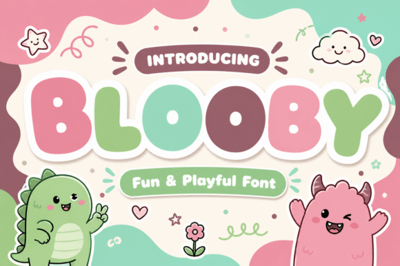 Blooby Font: Whimsical Display for Creative Projects