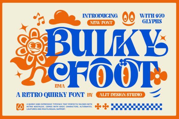 Bulky Foot Font for Bold Design