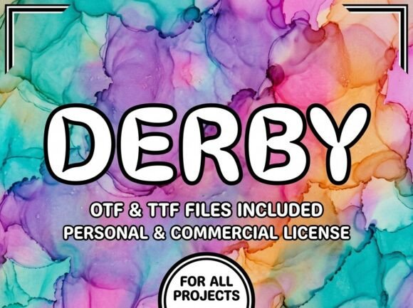 Derby Font: Whimsical Display for Creative Projects