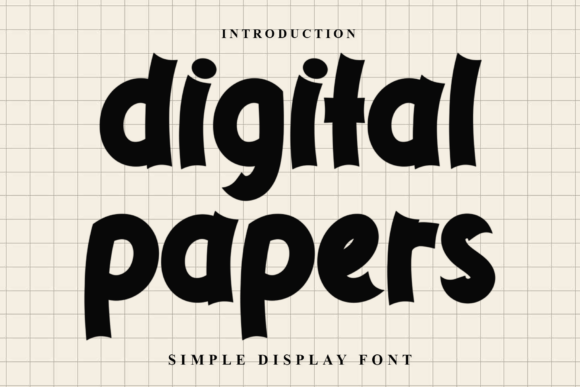 Digital Papers Font for Creative Design