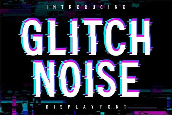 Glitch Noise Font for Bold Web Design
