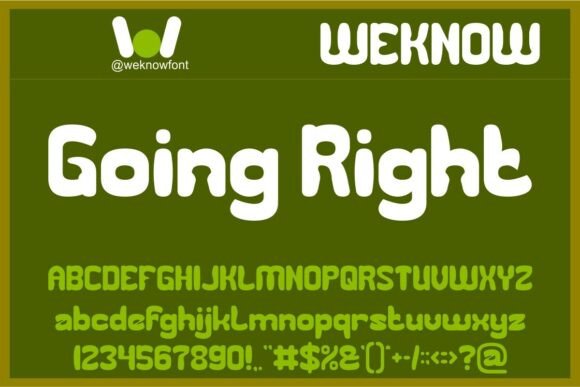 Going Right Font Review