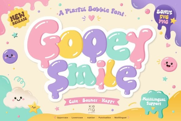 Gooey Smile Font for Creative Branding