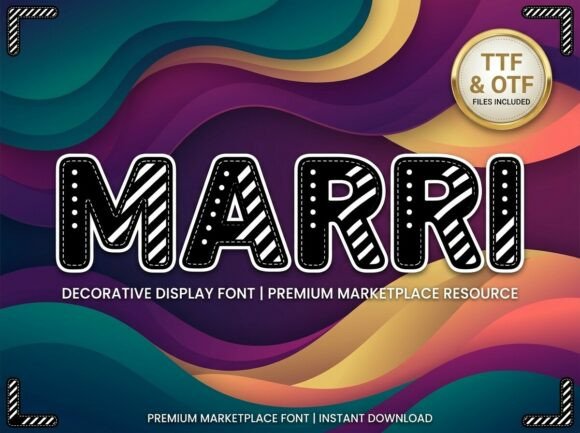 Marri: A Bold Display Font