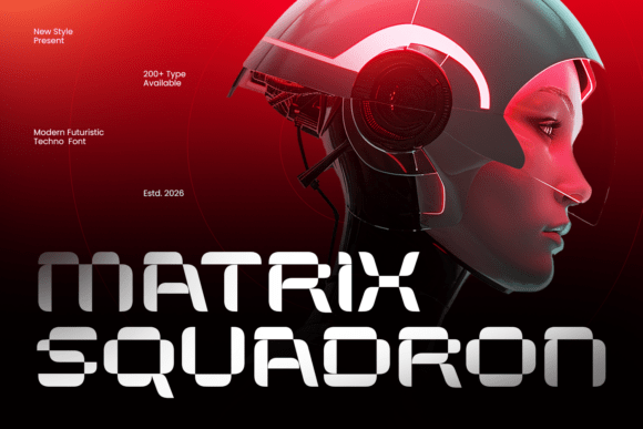 Matrix Squadron Font for Bold Design