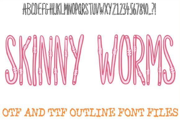 Skinny Worms Font for Web Design